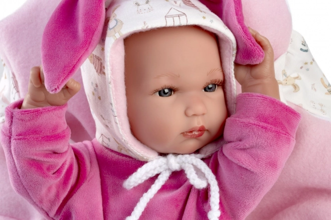 Llorens New Born Holčička - Realistická Panenka Miminko s Celovinylovým Tělem 35 cm