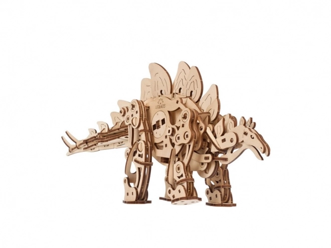 Dřevěné mechanické puzzle stegosaurus