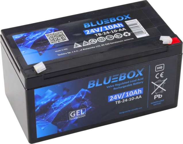 Bluebox gelový akumulátor VRLA AGM 24V 10Ah do auta na akumulátor