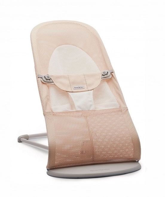 BABYBJORN - Lehátko BALANCE SOFT MESH - šedá/bílá – Růžová/bílá