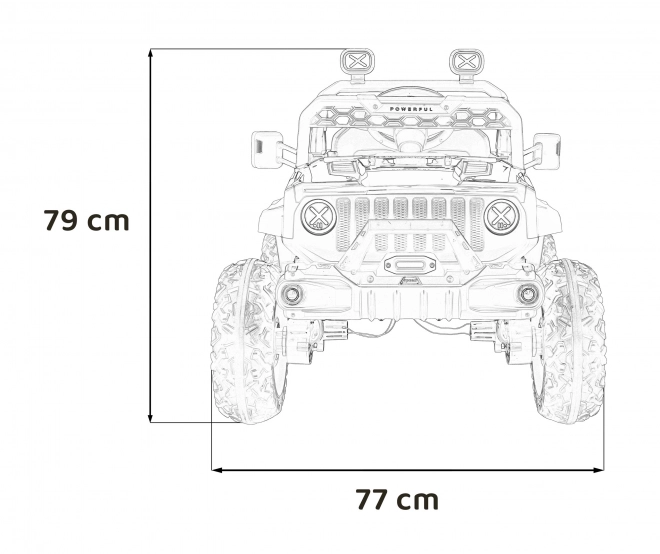 Off Road růžové dětské elektrické auto