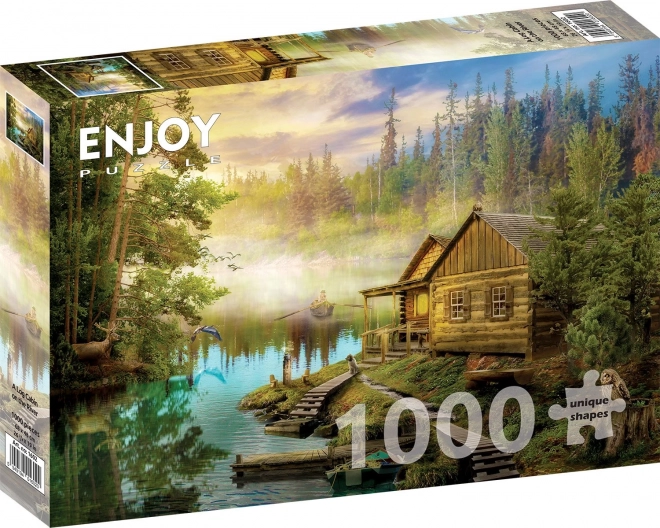Enjoy puzzle srub u řeky – 1000 dílků