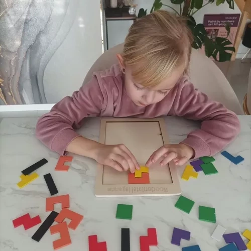 Dřevěné puzzle/ tetris Kruzzel 22667