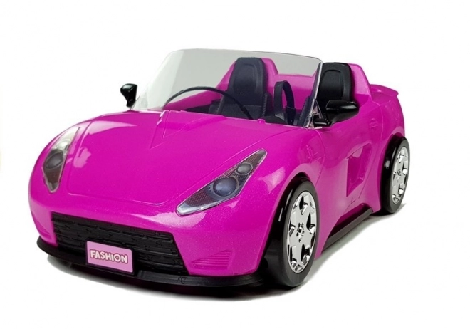 Růžové autíčko pro panenky Cabrio 34 cm