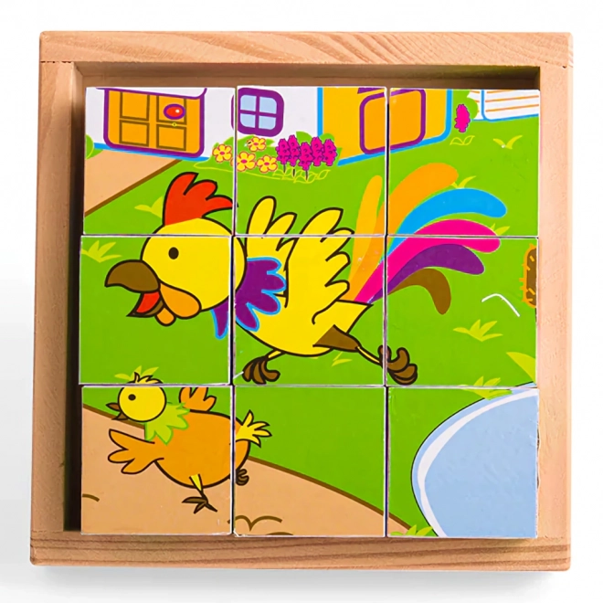Puzzle obrázkové bloky Zvířata