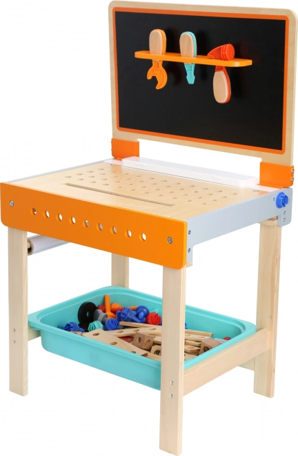 Dřevěný sklápěcí pracovní stůl pro děti 2v1