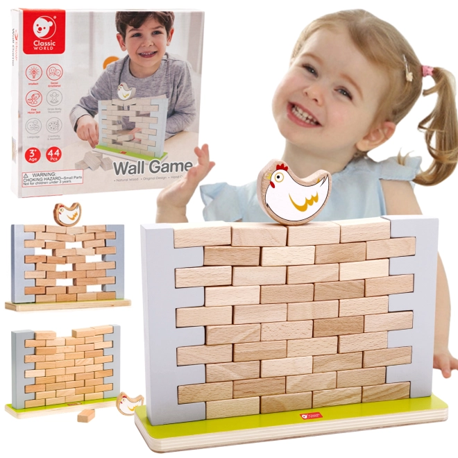 Dřevěná skládačka Cihlová zeď