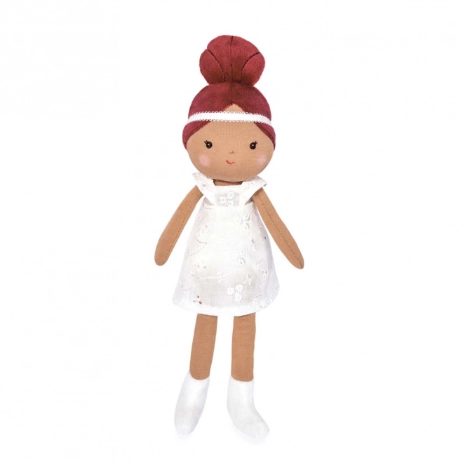Látková panenka Doudou Jolijou Mae 25 cm bílá