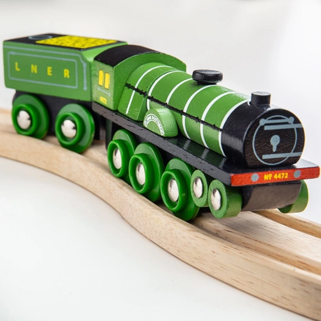 Dřevěná lokomotiva Flying Scotsman - replika