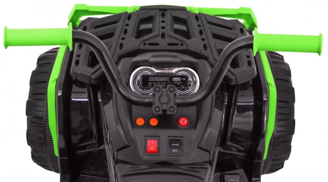 Čtyřkolka ATV 2,4GHz na baterie pro děti + Dálkové ovládání + Kola EVA + Rádio MP3 + Startování zdarma – černo-zelená