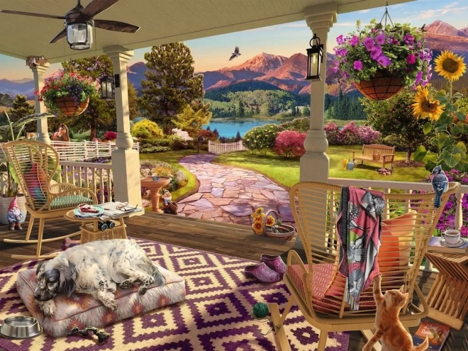 Ravensburger puzzle útulná veranda 750 dílků