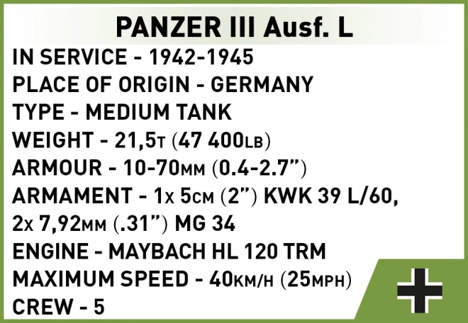 Model tanku Panzer III Ausf. L