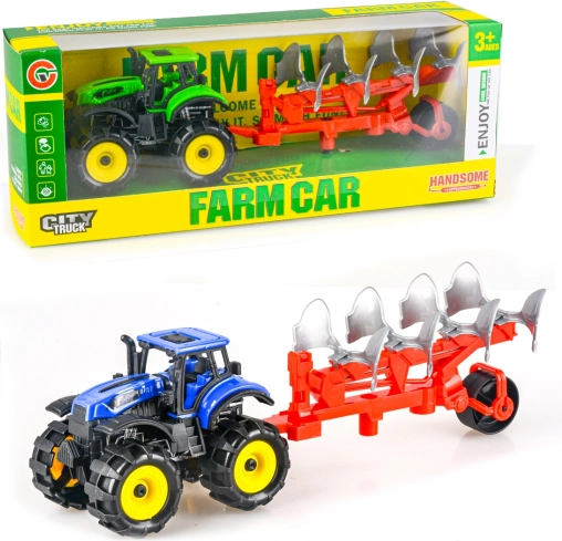 Traktor s pluhem na setrvačník 25 cm