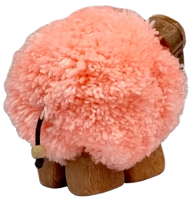 Dřevěná figurka s bambulí - prase