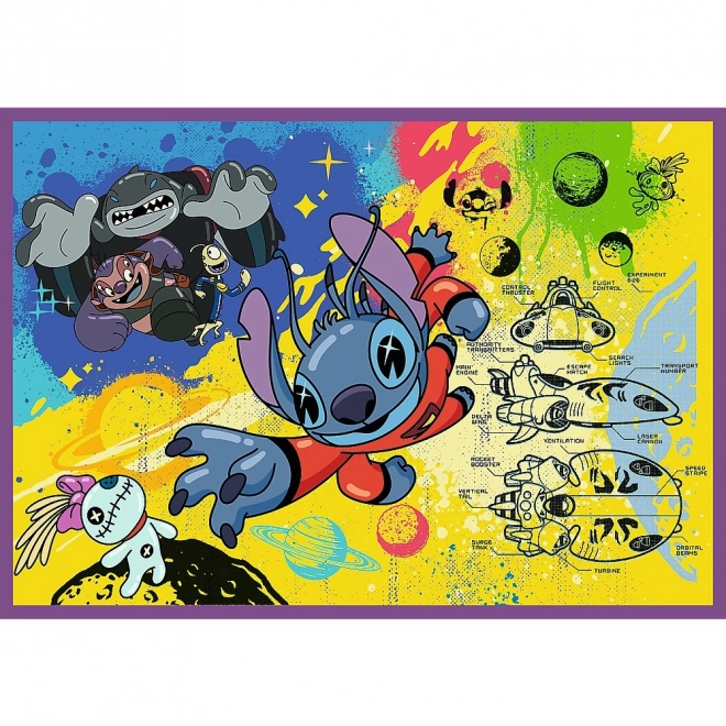 Skládačky 4x250 neobvyklý Stitch