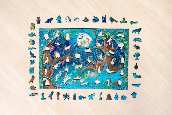 Dřevěné puzzle kouzelný les 500 dílků