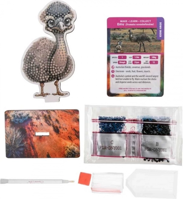Diamantové malování Emu - Crystal Art