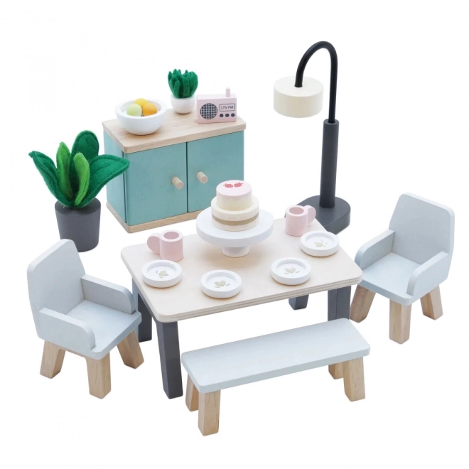 Nábytkový set do domečku pro panenky Daisylane jídelna