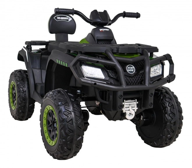 Čtyřkolka XT-Speed pro děti Zelená + 4x4 + EVA + Pomalý start + Rádio MP3 + LED dioda