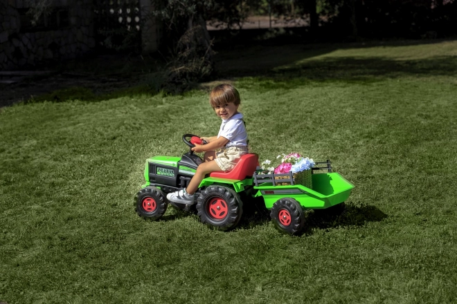 Dětský elektrický traktor s přívěsem 6V