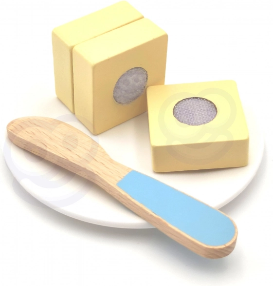 Dřevěný toster pastelový snídaňový set od Tooky Toy