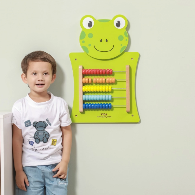 Viga dřevěná tabule s počítadlem žabka montessori certifikát FSC