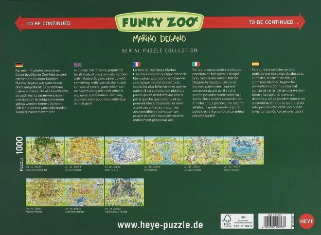 Heye puzzle Šílená ZOO: Opičí výběh 1000 dílků