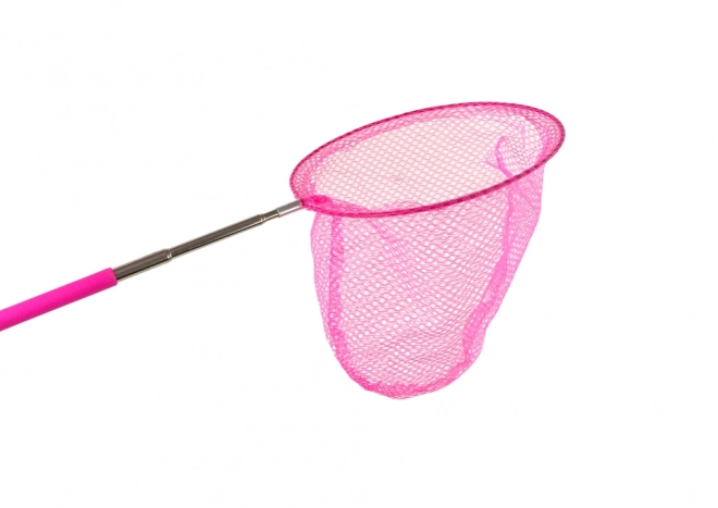 Skádací teleskopická síťka na motýly a hmyz 85cm - růžová