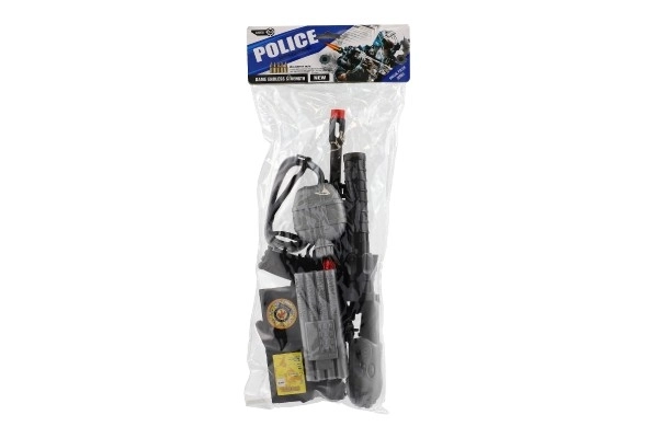 Plastová policejní hračka samopal 38 cm s doplňky