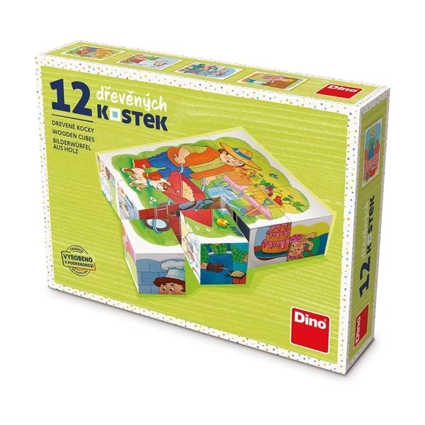 Dino vzdělávací kostky Povolání - set 12 kostek