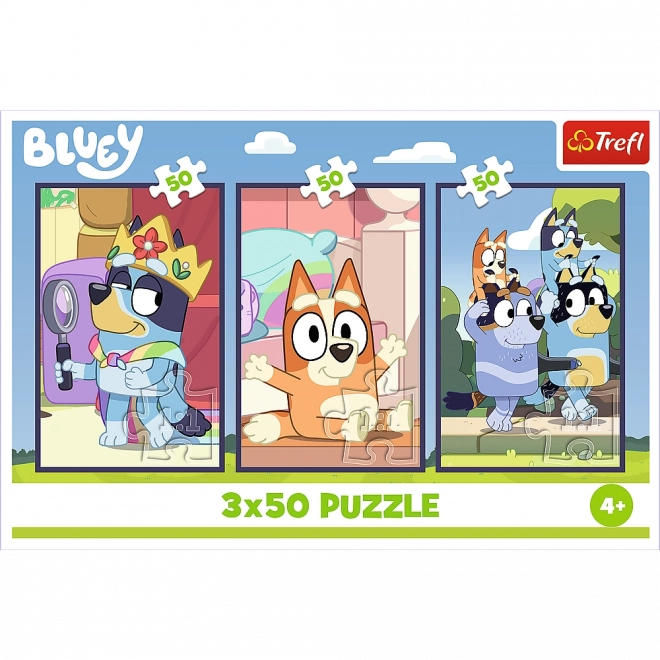 Puzzle 3x50 Rodina Bluey