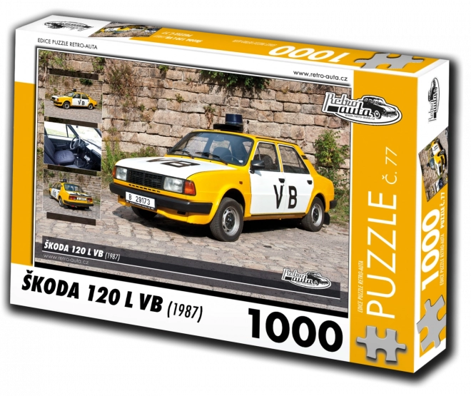 Retromobilní puzzle Škoda 120 L VB (1987)