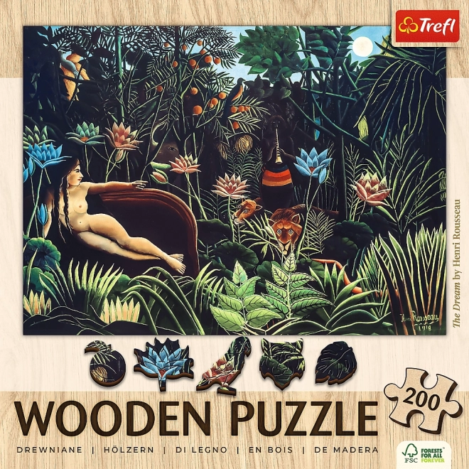 Dřevěné Puzzle Art: Henri Rousseau - Sen 200 Dílů