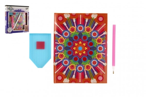 Kreativní deník s diamanty - mandala
