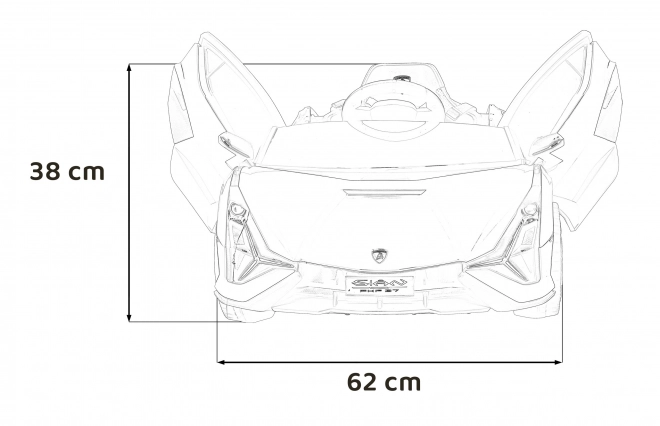 Lamborghini SIAN dětské auto na baterii s ovladačem – Bílé