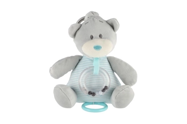 Modrý a krémový medvídek hrací skříňka 18 cm