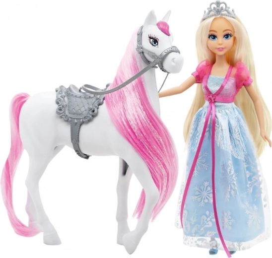 Koník s uzdečkou a sedlem