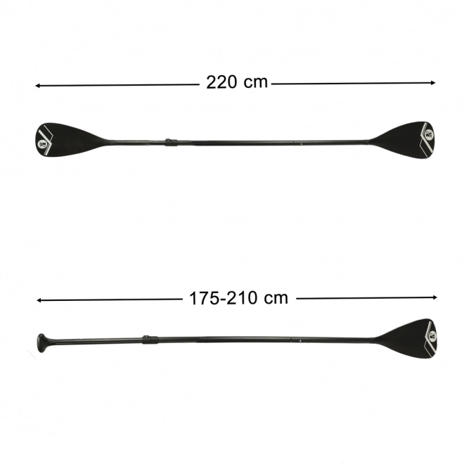 Skládací hliníkové kajakářské pádlo SUP 2v1 nastavitelné 175 - 220 cm