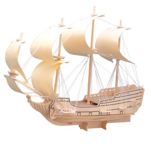 Dřevěné 3D puzzle Plachetnice Orel