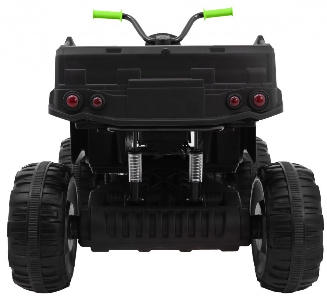 Čtyřkolka XL ATV 2,4GHz na baterie pro děti černá/zelená + dálkové ovládání + pohon 4x4 + nosič zavazadel + pomalý rozjezd + EVA + LED audio