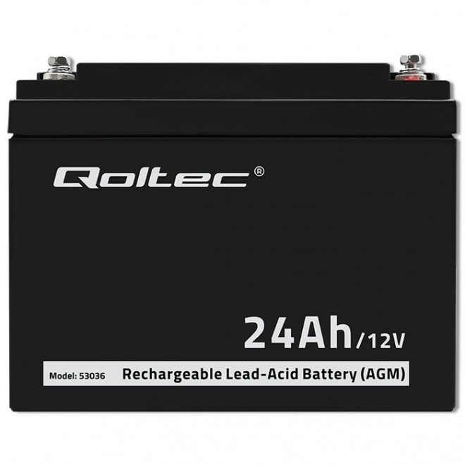 Akumulátor AGM 12V 24Ah Qoltec