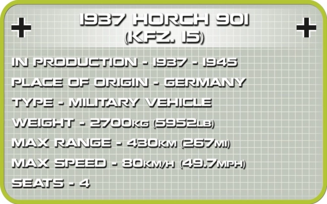 COBI 2256 1937 Horch 901 (Kfz. 15), 1:35, 178 k, 1 f