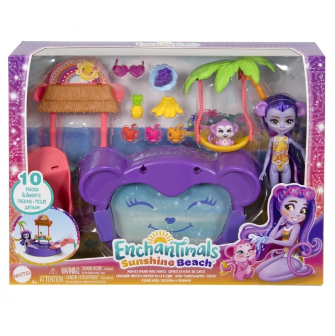 Sada Enchantimals Tropical Pool + panenka Monkey