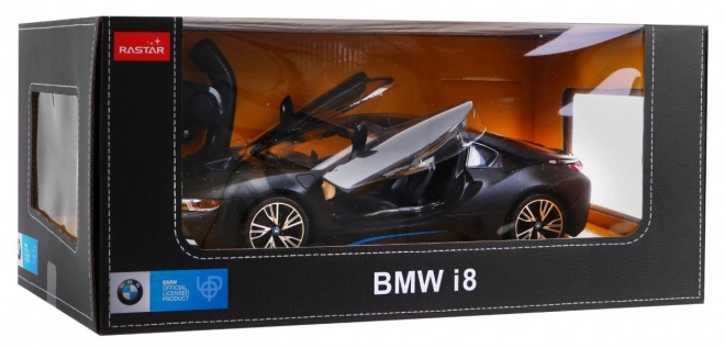 BMW i8 černé RASTAR 1:14 auto na dálkové ovládání + 2,4 GHz dálkové ovládání