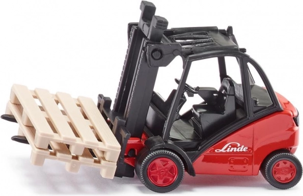 Vysokozdvižný vozík LINDE 1:50 – kovový model SIKU s paletami