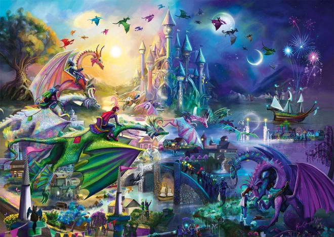 Noční Dračí Soutěž Puzzle 1000 Dílů