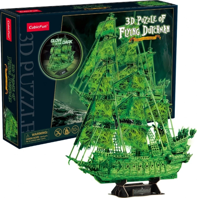 CubicFun 3D puzzle plachetnice Bludný Holanďan svítící ve tmě