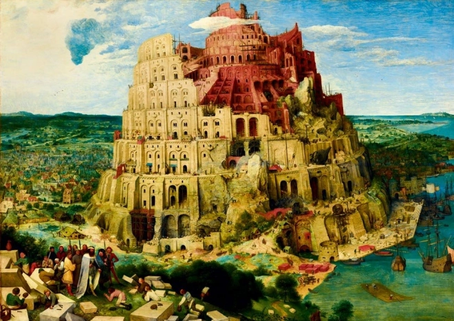 Puzzle Stavba Babylonské věže 1000 dílků