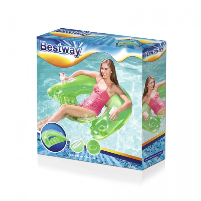 Lenoška s opěradlem Bestway – Zelená