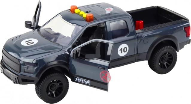 Pickup a motorka se světly a zvuky šedá 1:12 hračka